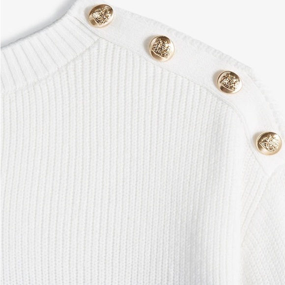 On 34th | Button-Shoulder Striped Sweater - Picture 10 of 10